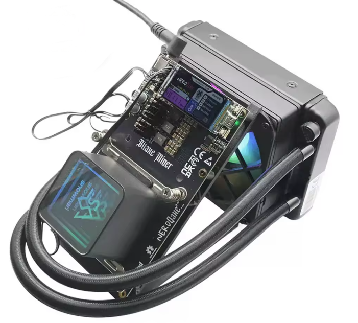 Bitaxe NerdQaxe++ Hydro Water-Cooled Miner (4.8 TH/s, 75W)