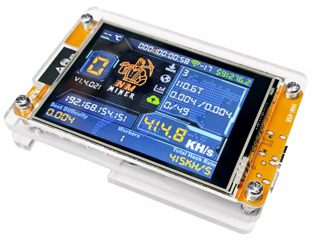 NerdMiner V2 Lucky Miner ESP32 Bitcoin Solo Hash Lottery Miner