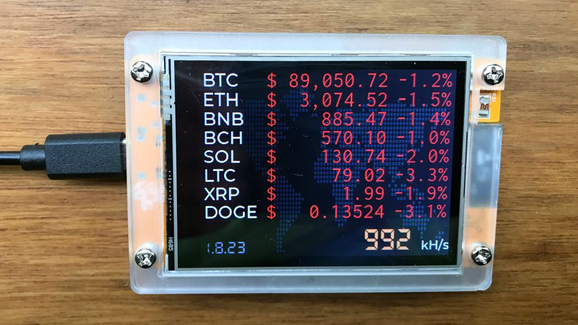 NerdMiner V2 Solo Bitcoin Miner (ESP32)