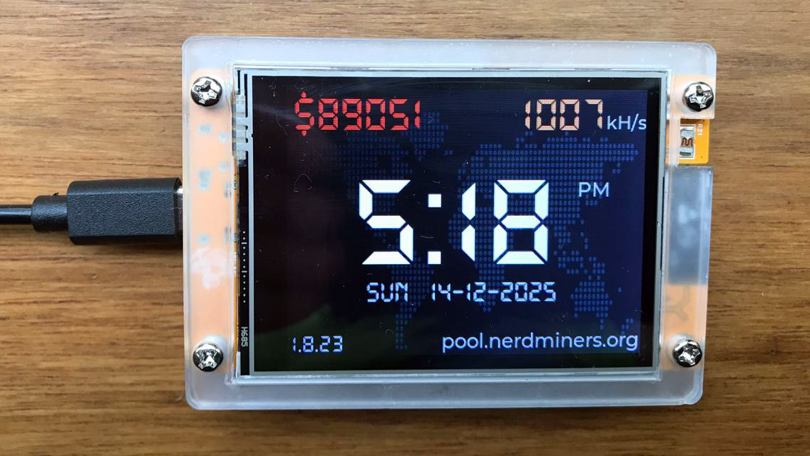 NerdMiner V2 Solo Bitcoin Miner (ESP32)