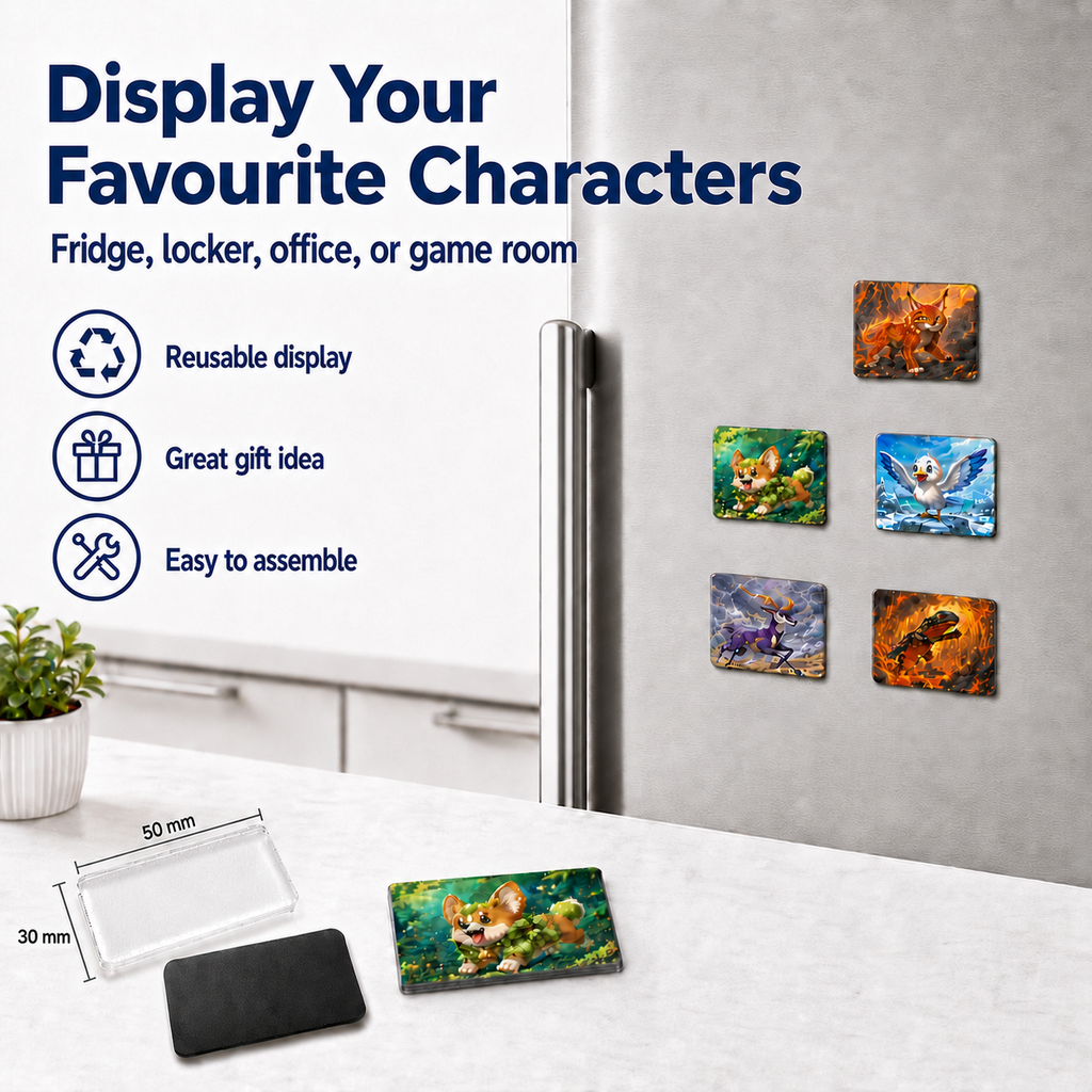 Magnet My Cards 30 x 50mm Card Art Magnet Kit with Storage Box – 6 Pack