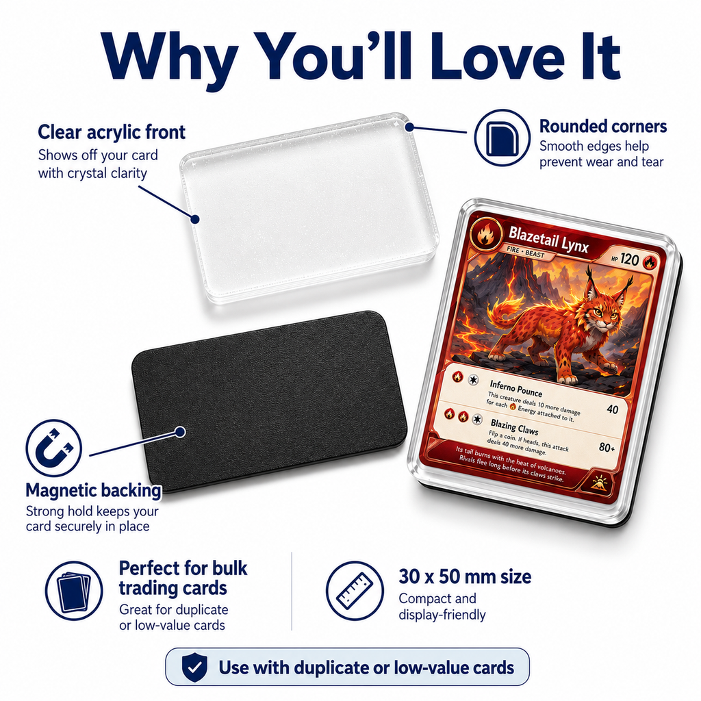 Magnet My Cards 30 x 50mm Card Art Magnet Kit with Storage Box – 6 Pack